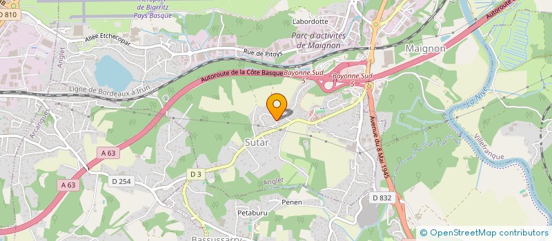 localisation de l'entreprise SCI KIONG  ANGLET