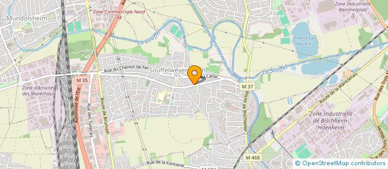 localisation de l'entreprise SCI KLARA  SOUFFELWEYERSHEIM