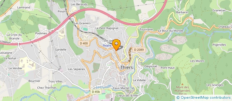 localisation de l'entreprise SCI KLAS  THIERS