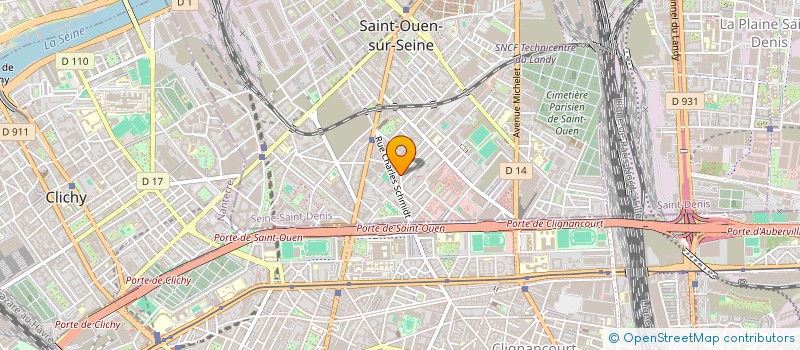 localisation de l'entreprise SCI KLEBER à SAINT-OUEN-SUR-SEINE