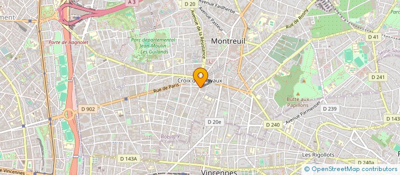 localisation de l'entreprise SCI KLEBER à MONTREUIL