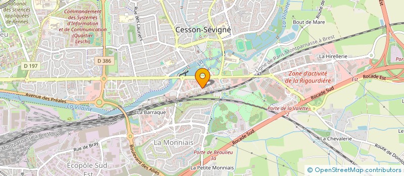 localisation de l'entreprise SCI KLIWI  CESSON-SEVIGNE