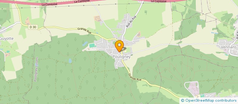 localisation de l'entreprise SCI KLM2N  POULIGNEY-LUSANS