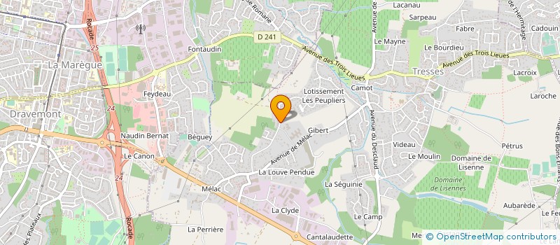 localisation de l'entreprise SCI KMF  TRESSES