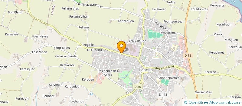 localisation de l'entreprise SCI KO-HABITE  LANNILIS