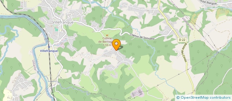 localisation de l'entreprise SCI KOINATUAK  VILLEFRANQUE