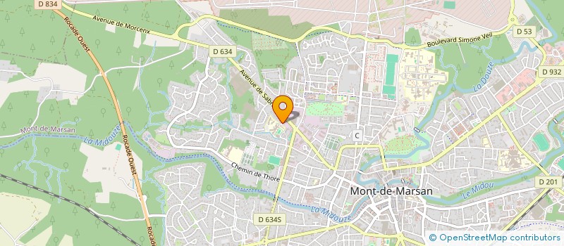 localisation de l'entreprise SCI KOLYBRIS à MONT-DE-MARSAN