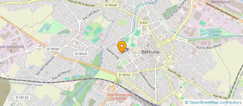 localisation de l'entreprise SCI KOMAROV  BETHUNE