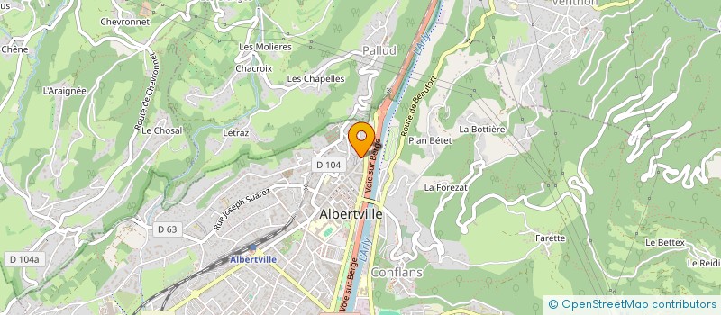 localisation de l'entreprise SCI KOPEC  ALBERTVILLE