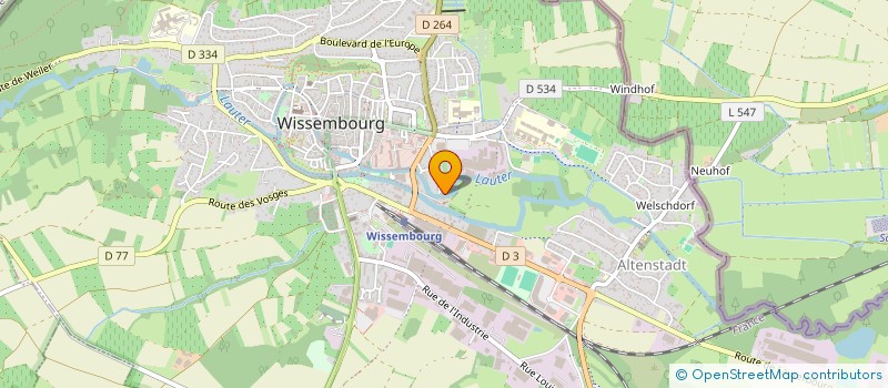 localisation de l'entreprise SCI KOPF  OBERHOFFEN-LES-WISSEMBOURG