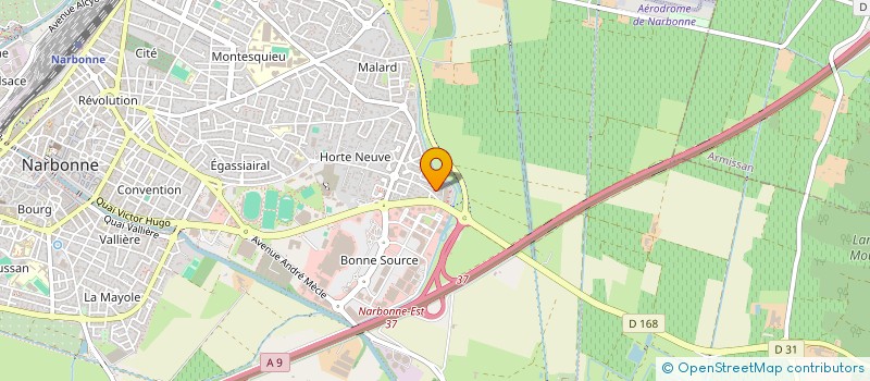 localisation de l'entreprise SCI KORA à NARBONNE