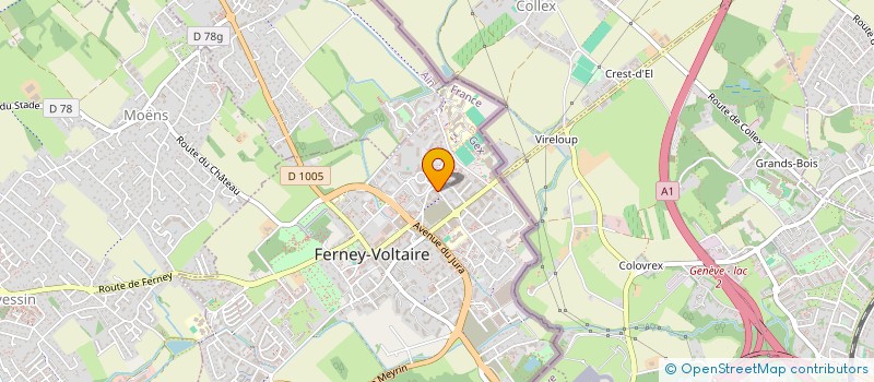localisation de l'entreprise SCI KORAT  FERNEY-VOLTAIRE