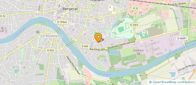 localisation de l'entreprise SCI KORBENDAU TEILLET à BERGERAC