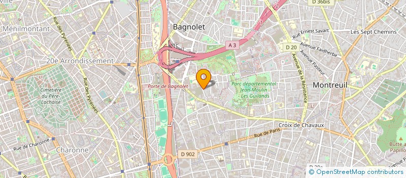 localisation de l'entreprise SCI KOUH  BAGNOLET