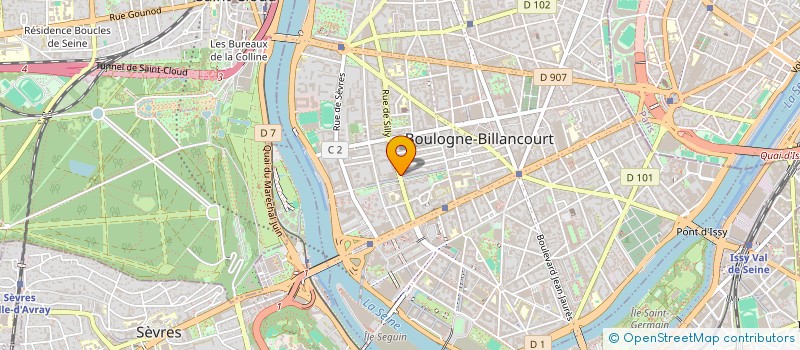 localisation de l'entreprise SCI KOZNAT à BOULOGNE-BILLANCOURT
