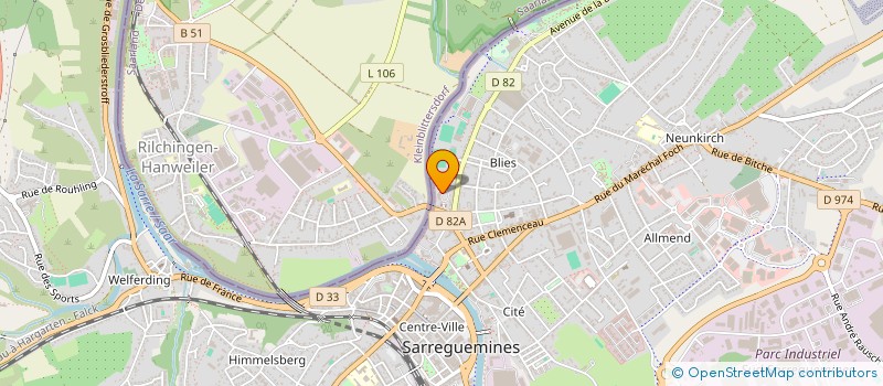 localisation de l'entreprise SCI KR2009  SARREGUEMINES