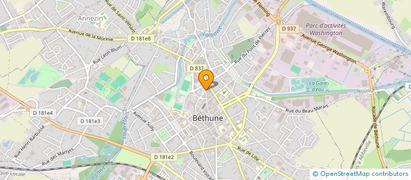 localisation de l'entreprise SCI KRAB  BETHUNE