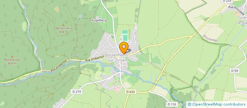 localisation de l'entreprise SCI KRAEHWINKEL  DOSSENHEIM-SUR-ZINSEL