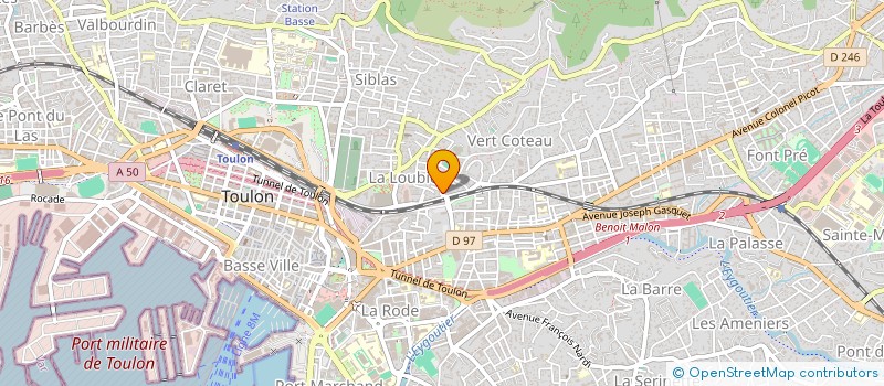 localisation de l'entreprise SCI KRIBI  TOULON