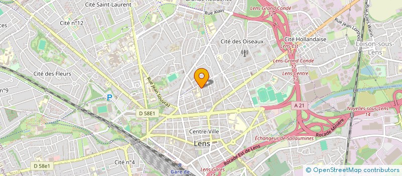 localisation de l'entreprise SCI KRISTAR  LENS