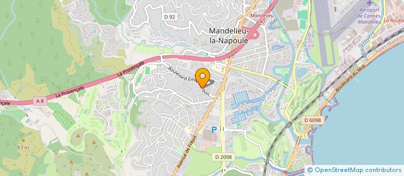localisation de l'entreprise SCI KROSS  MANDELIEU-LA-NAPOULE