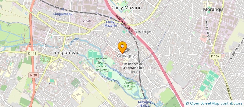 localisation de l'entreprise SCI KRYSTAL à CHILLY-MAZARIN