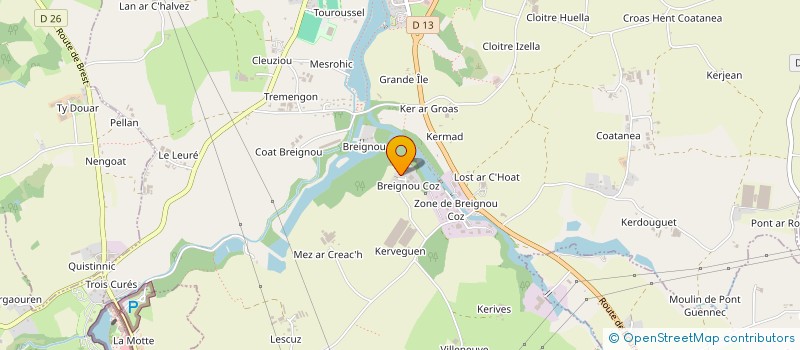 localisation de l'entreprise SCI KURHUN ARMOR  BOURG-BLANC