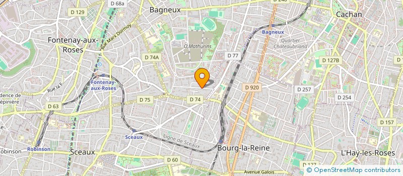 localisation de l'entreprise SCI KV75 à BAGNEUX