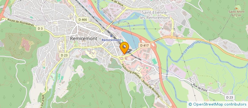 localisation de l'entreprise SCI KWINCERF  REMIREMONT