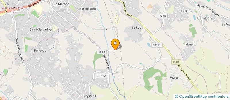 localisation de l'entreprise SCI KZ IMMO à ALBI