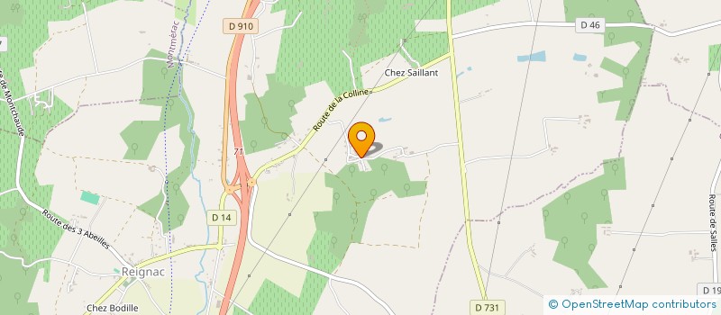 localisation de l'entreprise SCI L'ABEILLE à REIGNAC