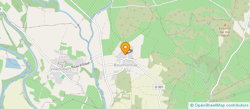 localisation de l'entreprise SCI L'ABEOURADOU  BOUILHONNAC