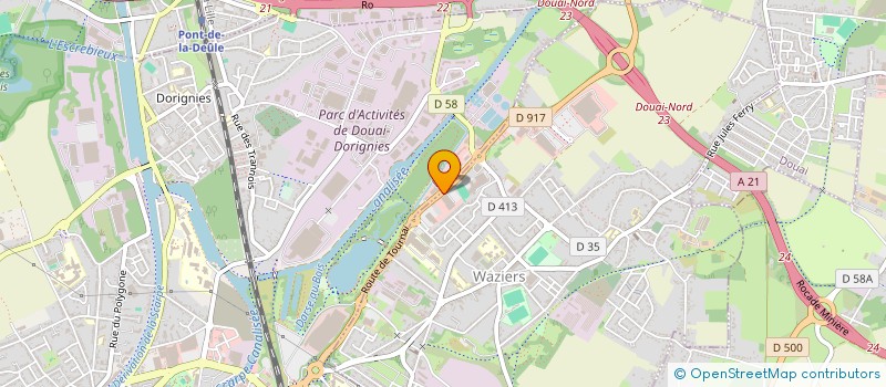 localisation de l'entreprise SCI L'ACER  WAZIERS