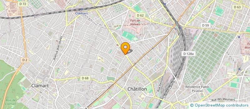 localisation de l'entreprise SCI L'AEROSPATIALE  CHATILLON