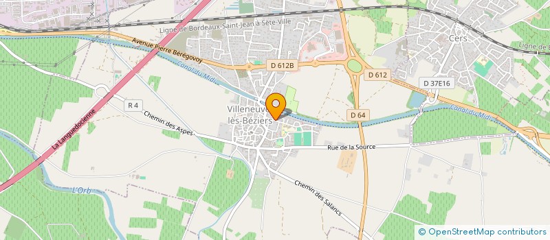 localisation de l'entreprise SCI L'AFFENAGE  VILLENEUVE-LES-BEZIERS