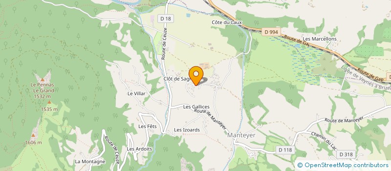 localisation de l'entreprise SCI L'AGUDE  MANTEYER