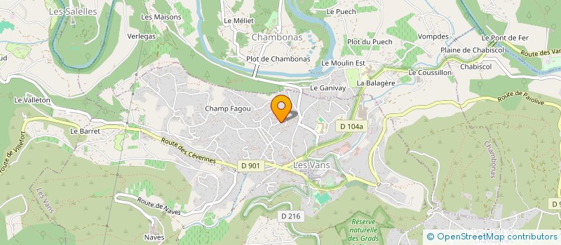 localisation de l'entreprise SCI L'AIGLE DES GARRIGUES  LES VANS