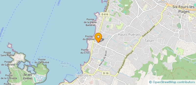 localisation de l'entreprise SCI L ALIDADE à SIX-FOURS-LES-PLAGES
