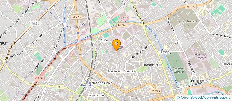 localisation de l'entreprise SCI L'ALMA  ROUBAIX