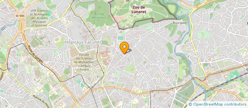 localisation de l'entreprise SCI L'AMPHORE DU VEZY  MONTPELLIER