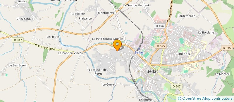 localisation de l'entreprise SCI L'ANCRAGE à BELLAC