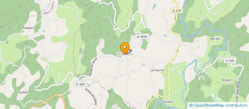 localisation de l'entreprise SCI L'ANGE GOURMAND  CHAMPIS