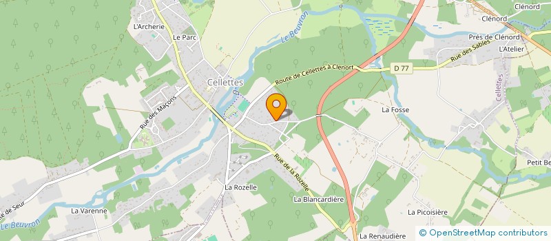 localisation de l'entreprise SCI L ANGEVINIERE à CELLETTES