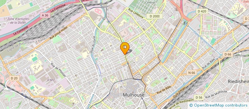 localisation de l'entreprise SCI L'ANGLE  MULHOUSE