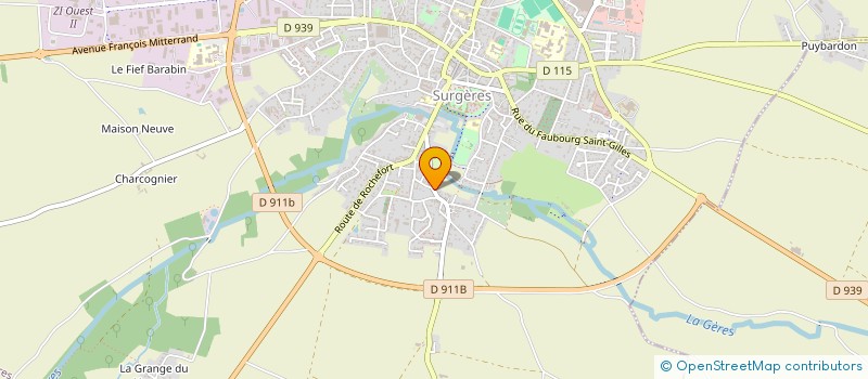 localisation de l'entreprise SCI L'ANGLE DE LA RUE  SURGERES