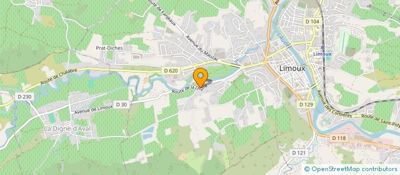 localisation de l'entreprise SCI L'AQUEDUC  LIMOUX