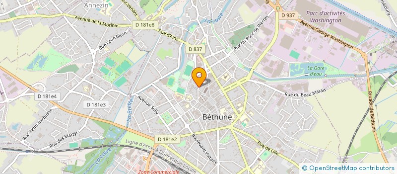 localisation de l'entreprise SCI L AQUITAINE  BETHUNE