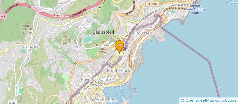 localisation de l'entreprise SCI L'ARBALESTRIER à BEAUSOLEIL