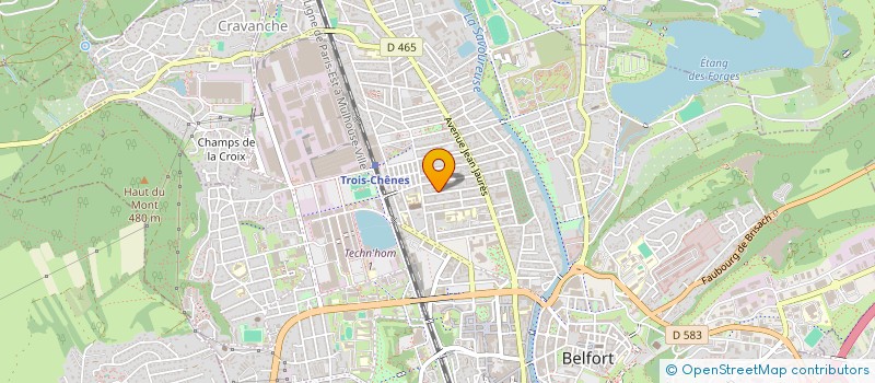 localisation de l'entreprise SCI L'ARBALETE à BELFORT