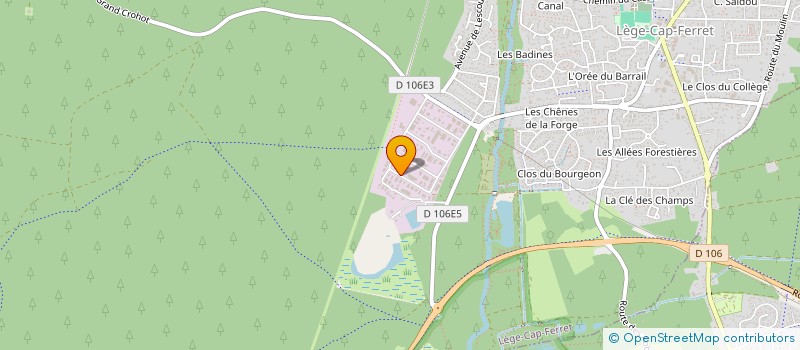 localisation de l'entreprise SCI L'ARBOUSIER à LEGE-CAP-FERRET